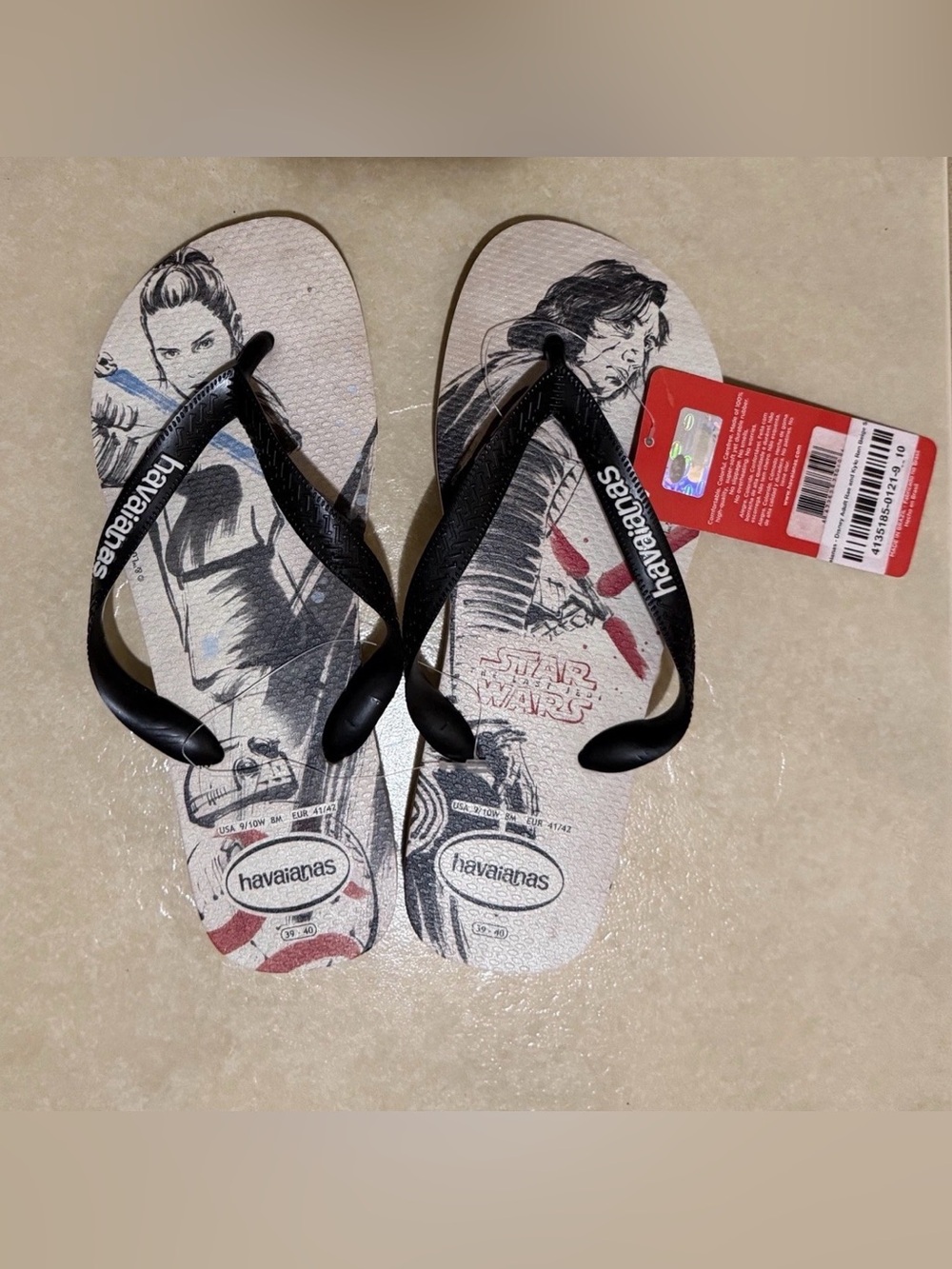 Havaianas Disney Star Wars The Last Jedi Flip Flops Rey & Kylo Ren Men’s Sz 8